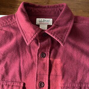 Vintage LL Bean Chamois Cloth Flannel Shirt Large